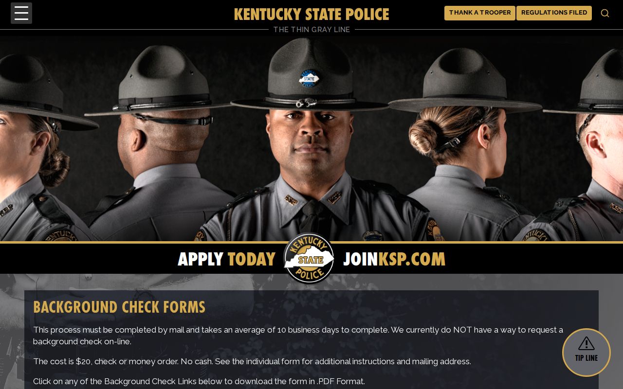 Rockcastle County criminal history KSP background check forms