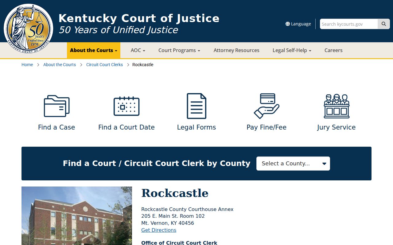 Rockcastle County criminal records courthouse annex source