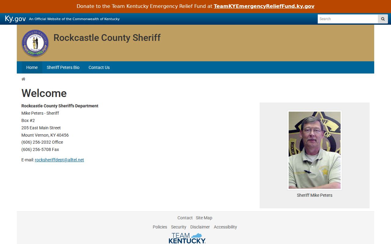 Rockcastle County criminal history sheriff contact source