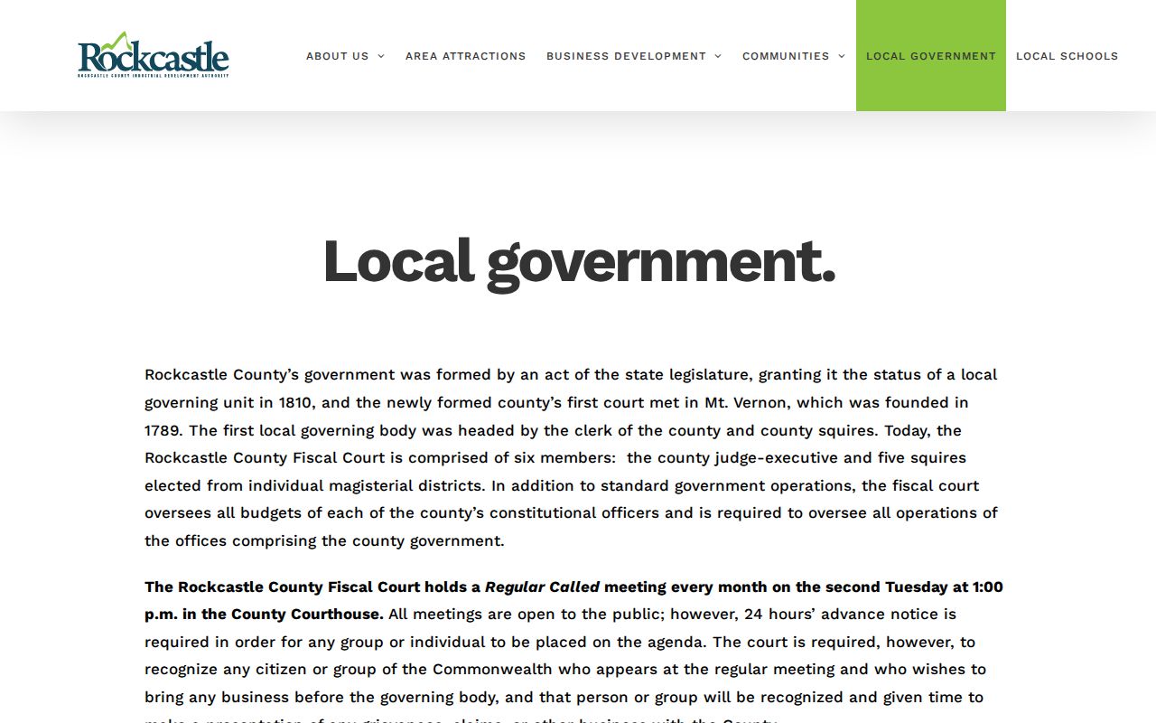 Rockcastle County criminal records local officials directory