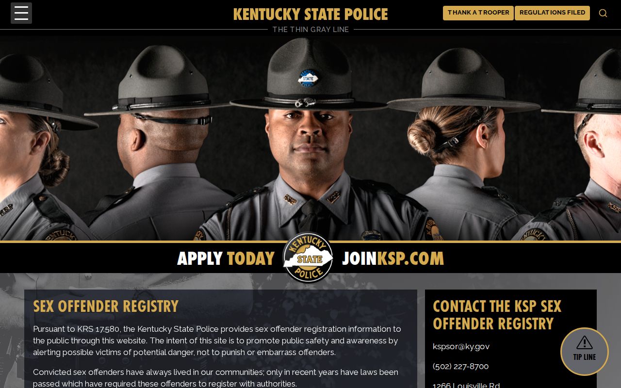 Rockcastle County sex offender search KSP registry overview