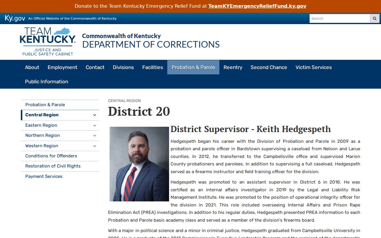 Rockcastle County sex offender registration District 20 office